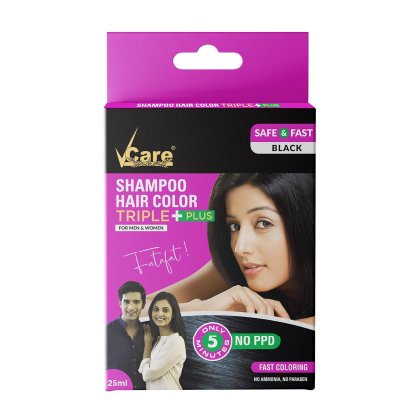 Vcare Triple Plus Black Shampoo Color 15Ml