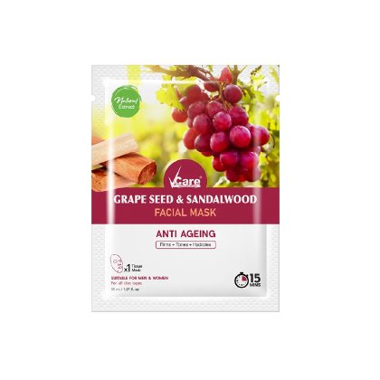 Vcare Grape Seed & Sandalwood Facial Mask 30Ml