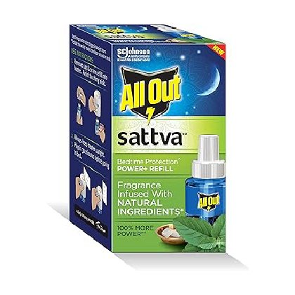 All Out Ultra Sattva Bed time Protection Power Refill 45Ml
