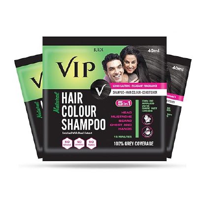 Vip Hair Colour Shampoo Black 40Ml