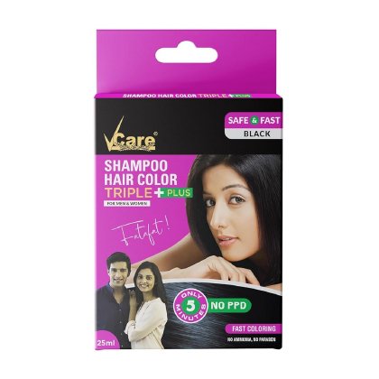 Vcare Triple Plus Black Shampoo Color 25Ml