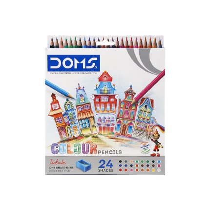 Doms Long Colour Pencils 24Shades