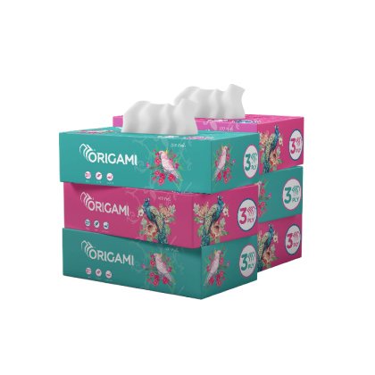 Origami Ultra Soft 3 Ply Facial Tissues 100N
