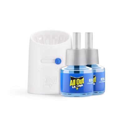 All Out Ultra Mosquito Repellant Combo Pack (Machine + 2 Refills) 135Ml