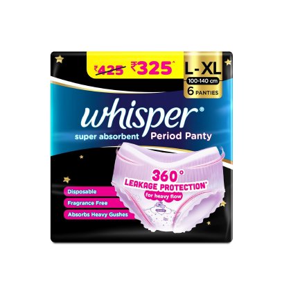 Whisper L-Xl Period 6Panty