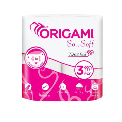 Origami So..Soft Tissue Roll 3Ply 4In1