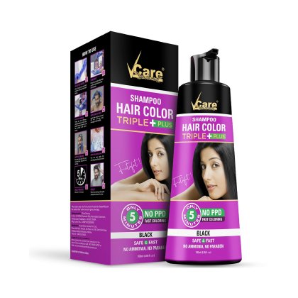 Vcare Triple Plus Black Shampoo Color 180Ml