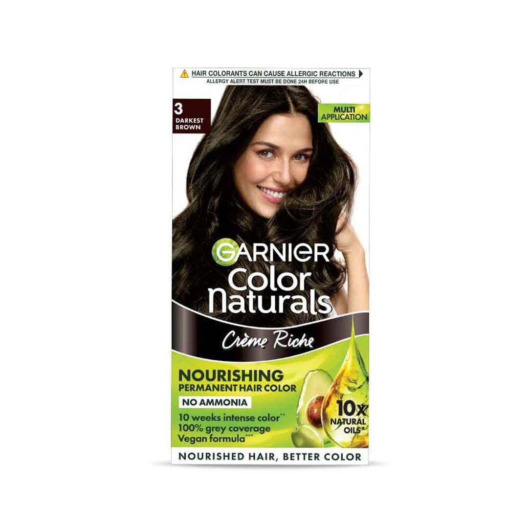 Garnier Color 3 Darkest Brown 70Ml+60G