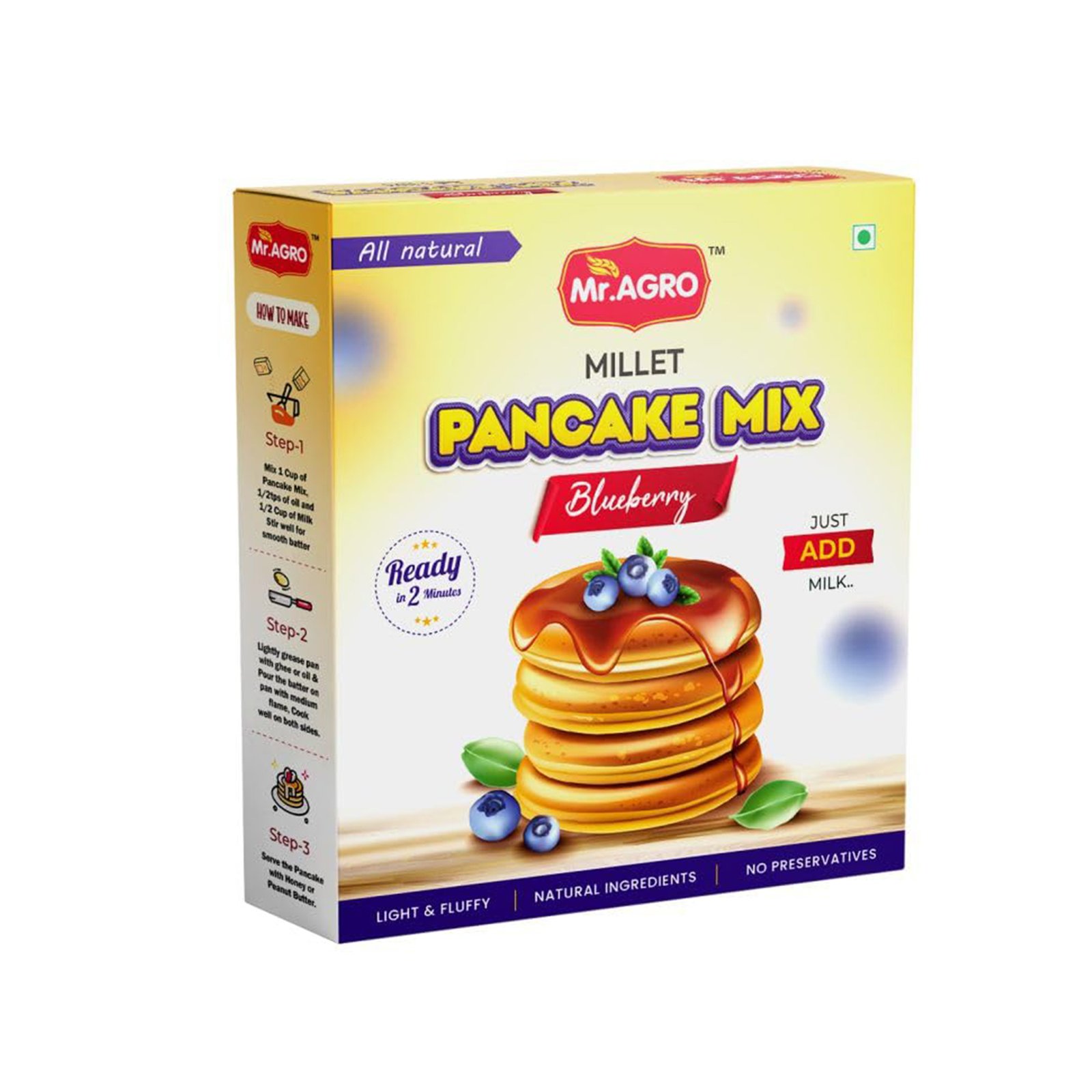 Mr.Agro Millet Pancake Mix Blueberry 250G