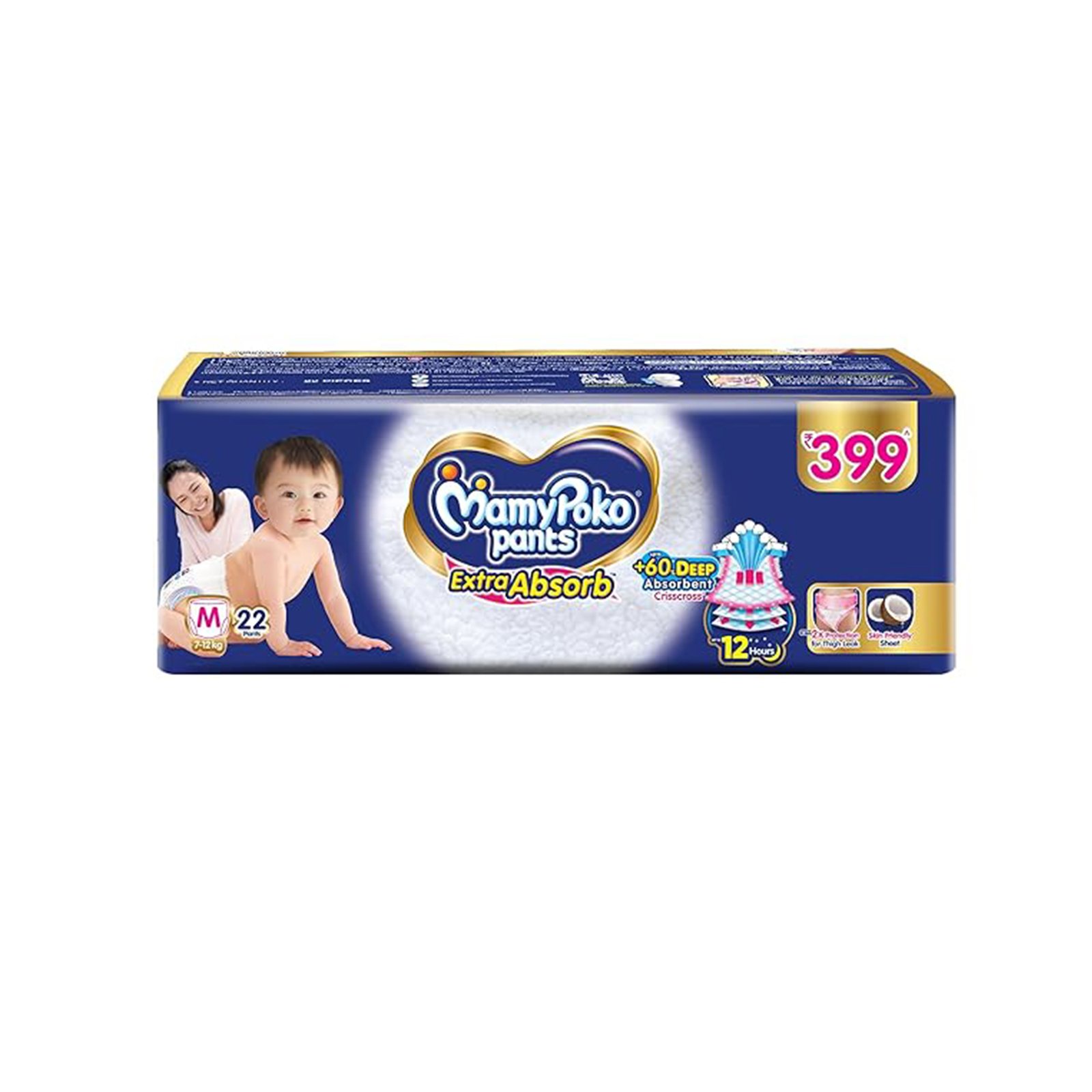Mamypoko Pants Extra Absorb Baby Diapers M-22