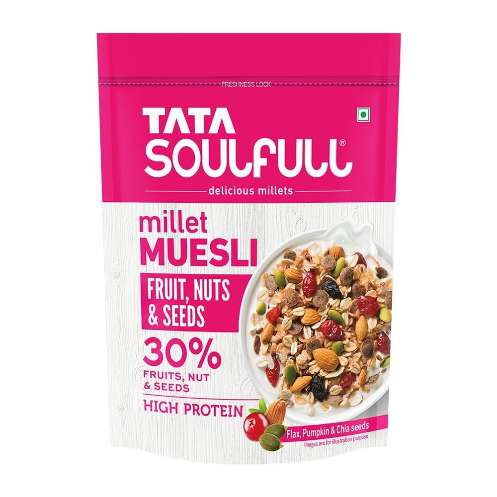 Tata Soulfull Millet Muesli Fruit,Nut&Seeds 500G