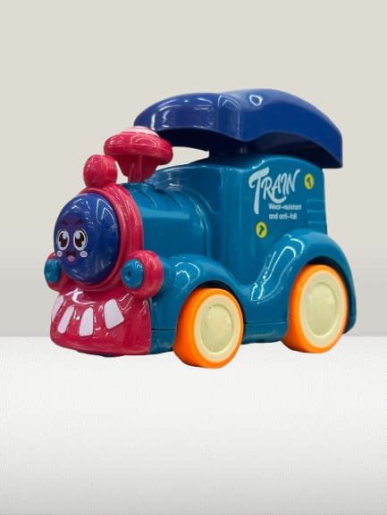 Cute Cartoon Train Toy for Kids – Mini Rolling Engine Toy with Wheels | Colorful Push Toy | Fun Learning Toy for Toddlers