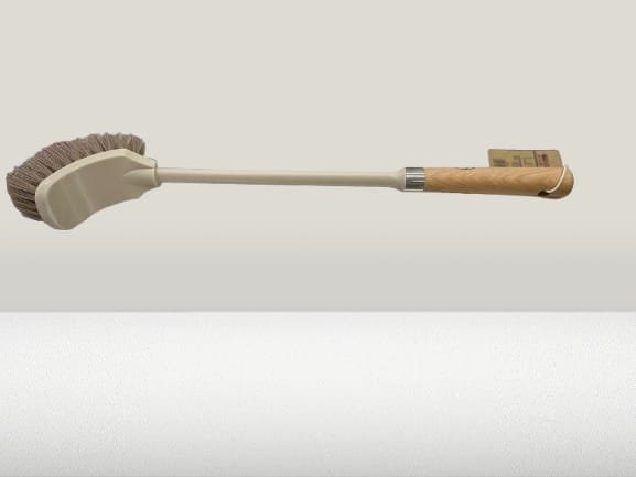 Long Handle Cleaning Brush – Multi-Purpose Scrub Brush with Wooden Grip | Bathroom, Floor & Kitchen Cleaning Brush