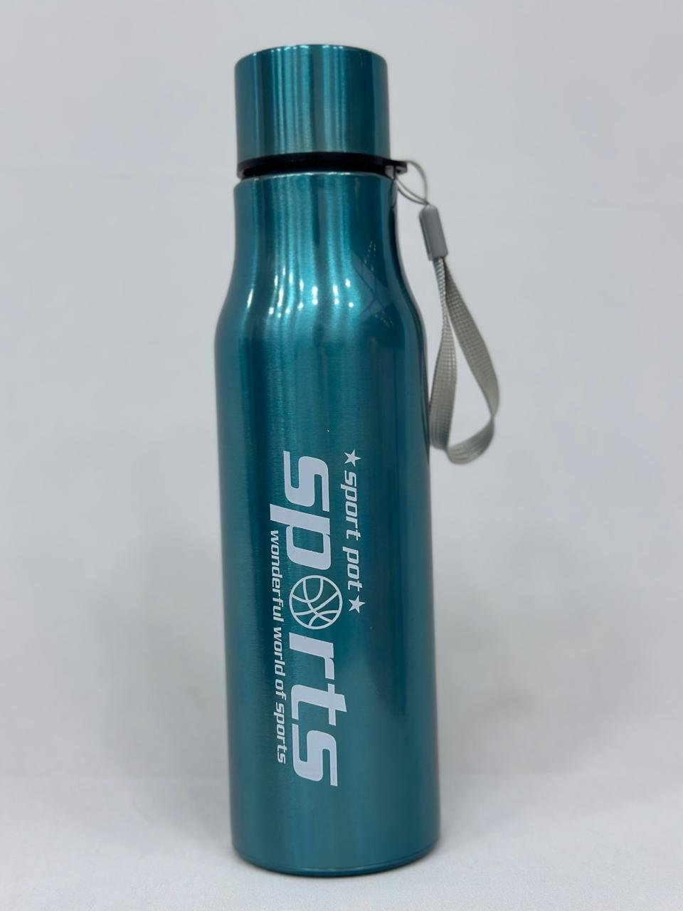 Stainless Steel Sports Water Bottle – Leakproof Metal Bottle with Strap | Durable Gym & Travel Drinking Bottle