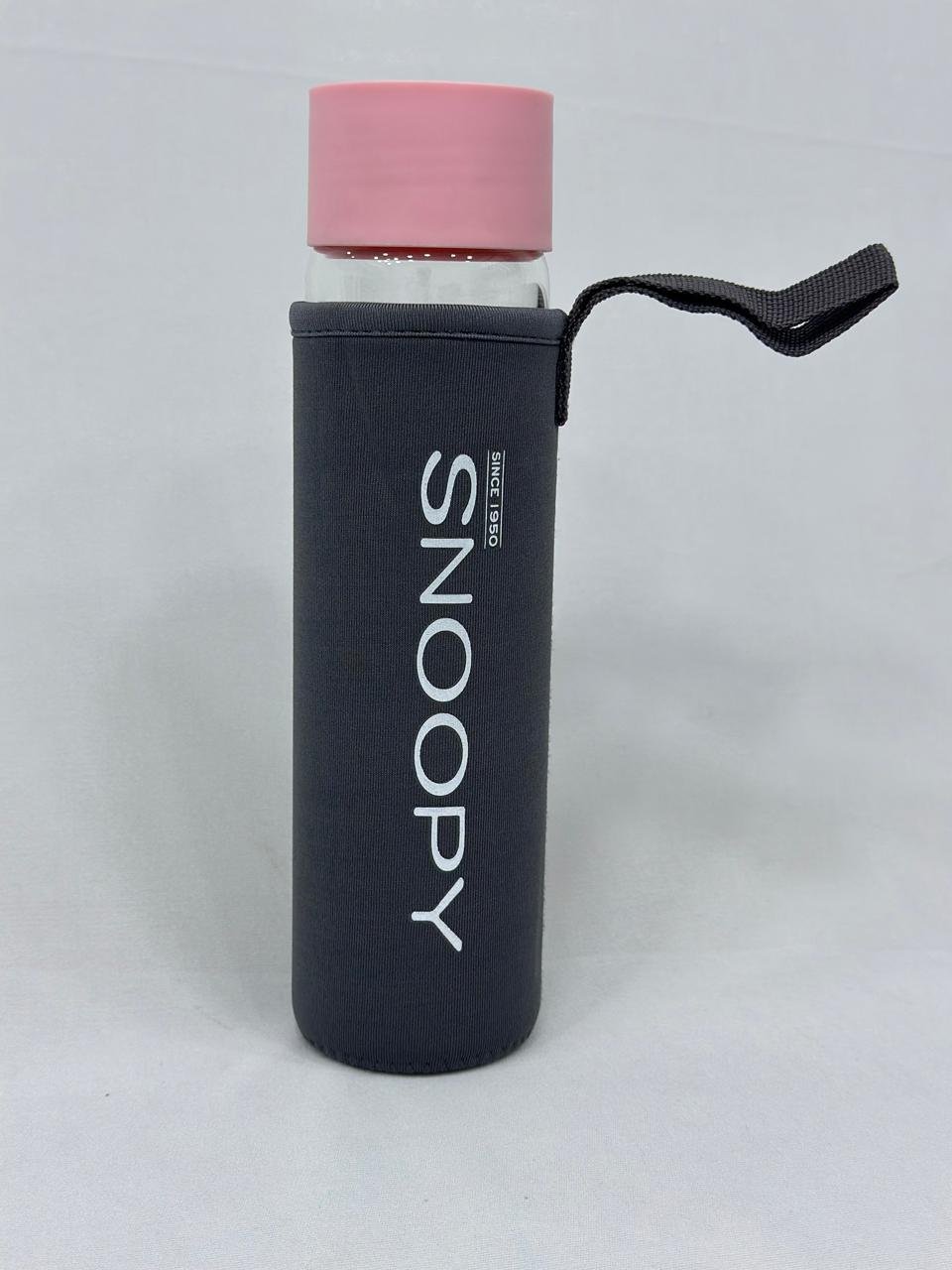 Glass Water Bottle with Protective Sleeve – Leakproof Portable Drinking Bottle with Strap | Stylish Travel & Office Bottle