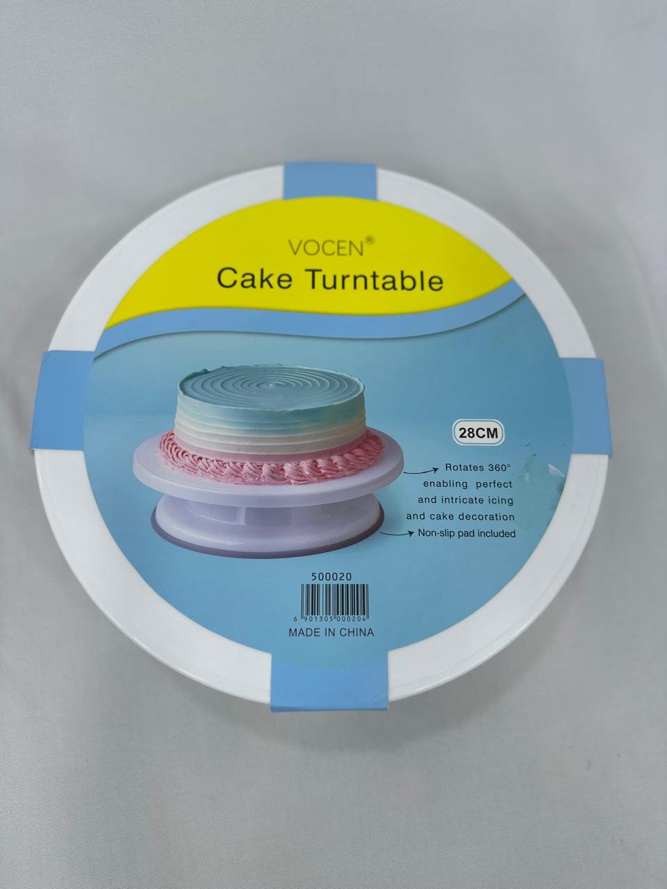 Cake Turntable 28cm – Rotating Cake Decorating Stand | 360° Icing & Baking Turntable with Non-Slip Base