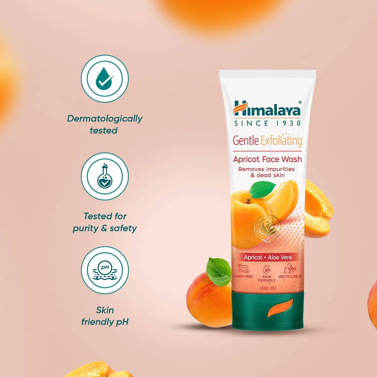 HIMALAYA GENTLE EXFOLIATING APRICOT FACE WASH 100ML