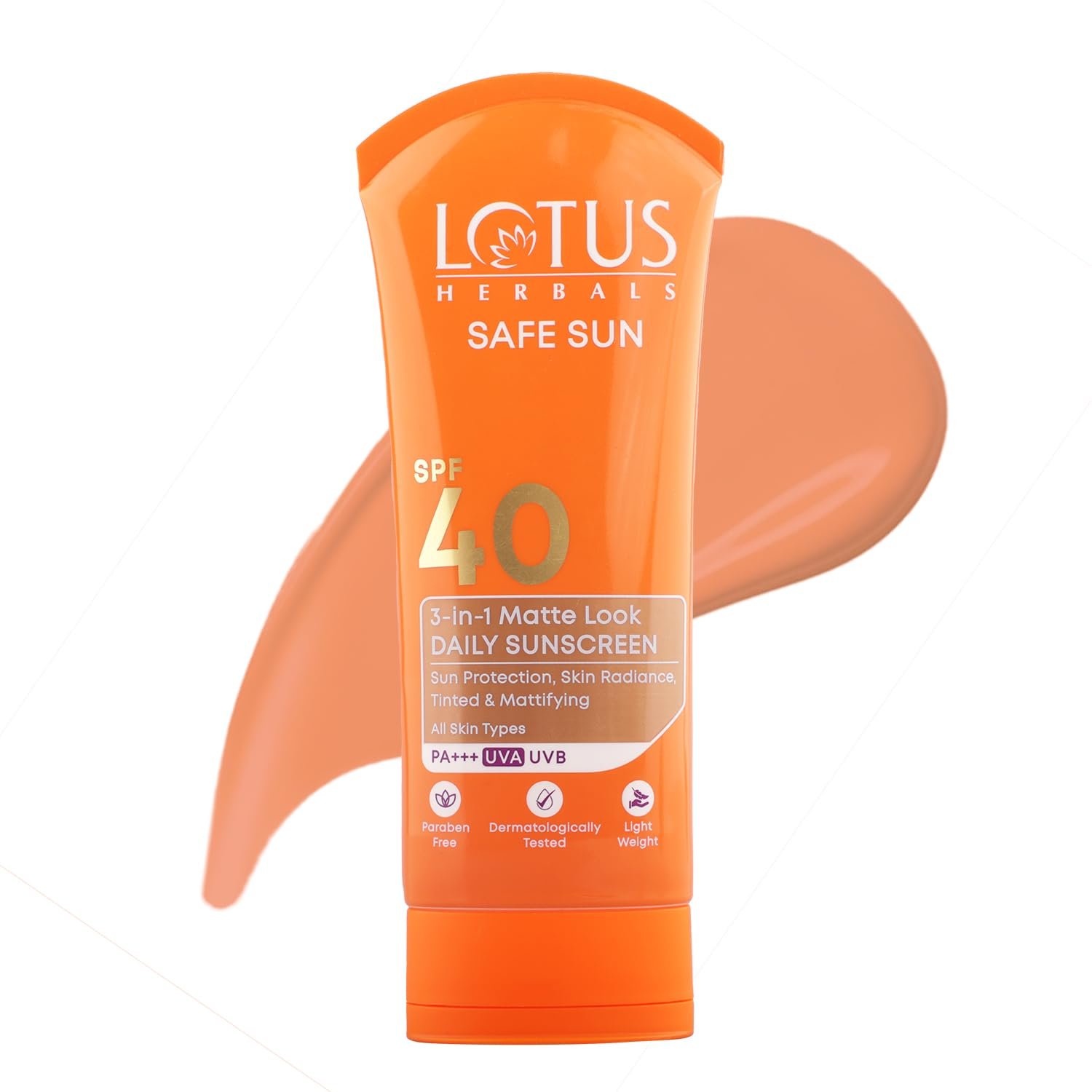 LOTUS 3IN1 MATTE LOOK DAILY SUNSCREEN PA++ SPF40UVB 50G