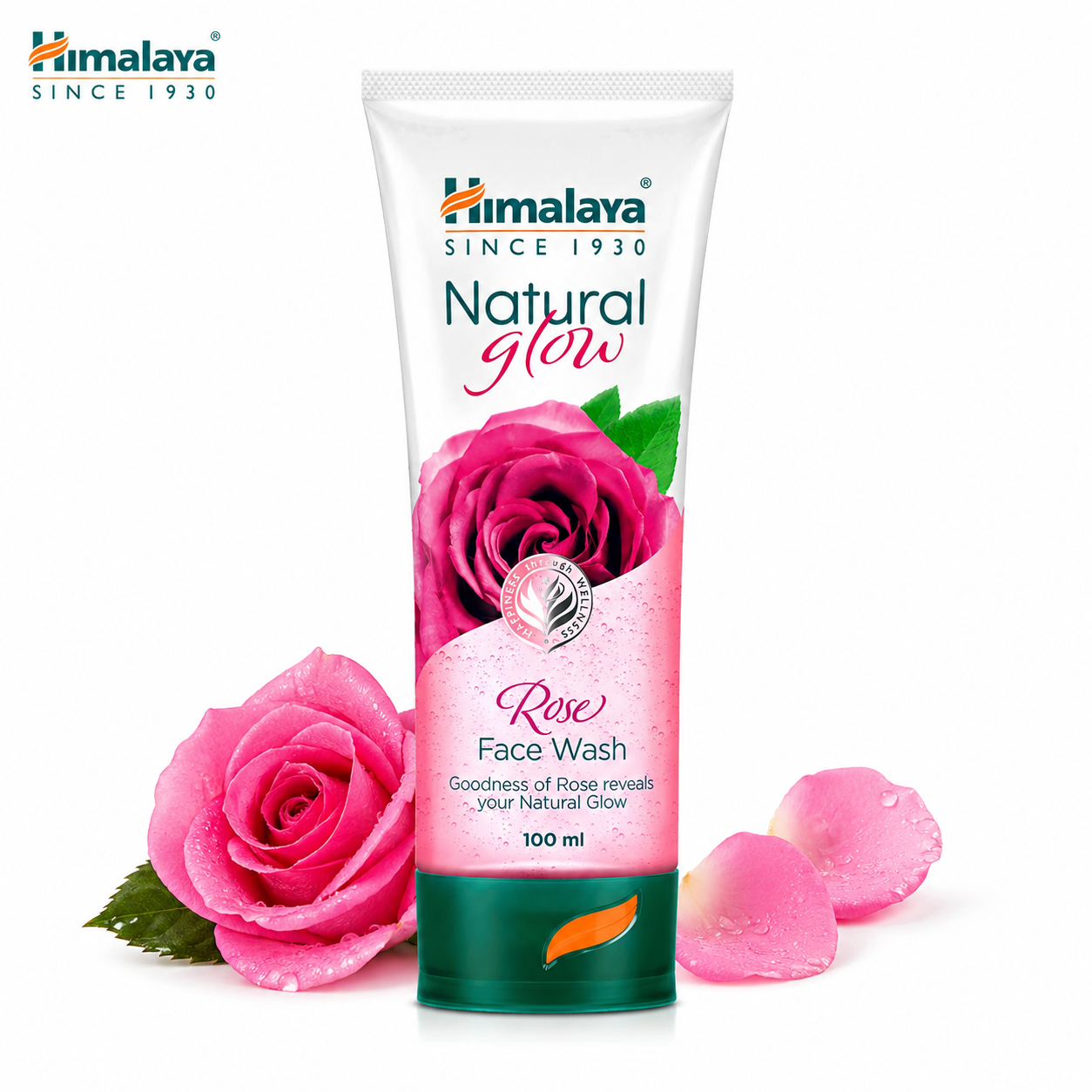 Himalaya Natural Glow Rose Face Wash 100ml | Gentle Hydrating Cleanser for Radiant Skin | Rose Extract Daily Face Cleanser for All Skin Types