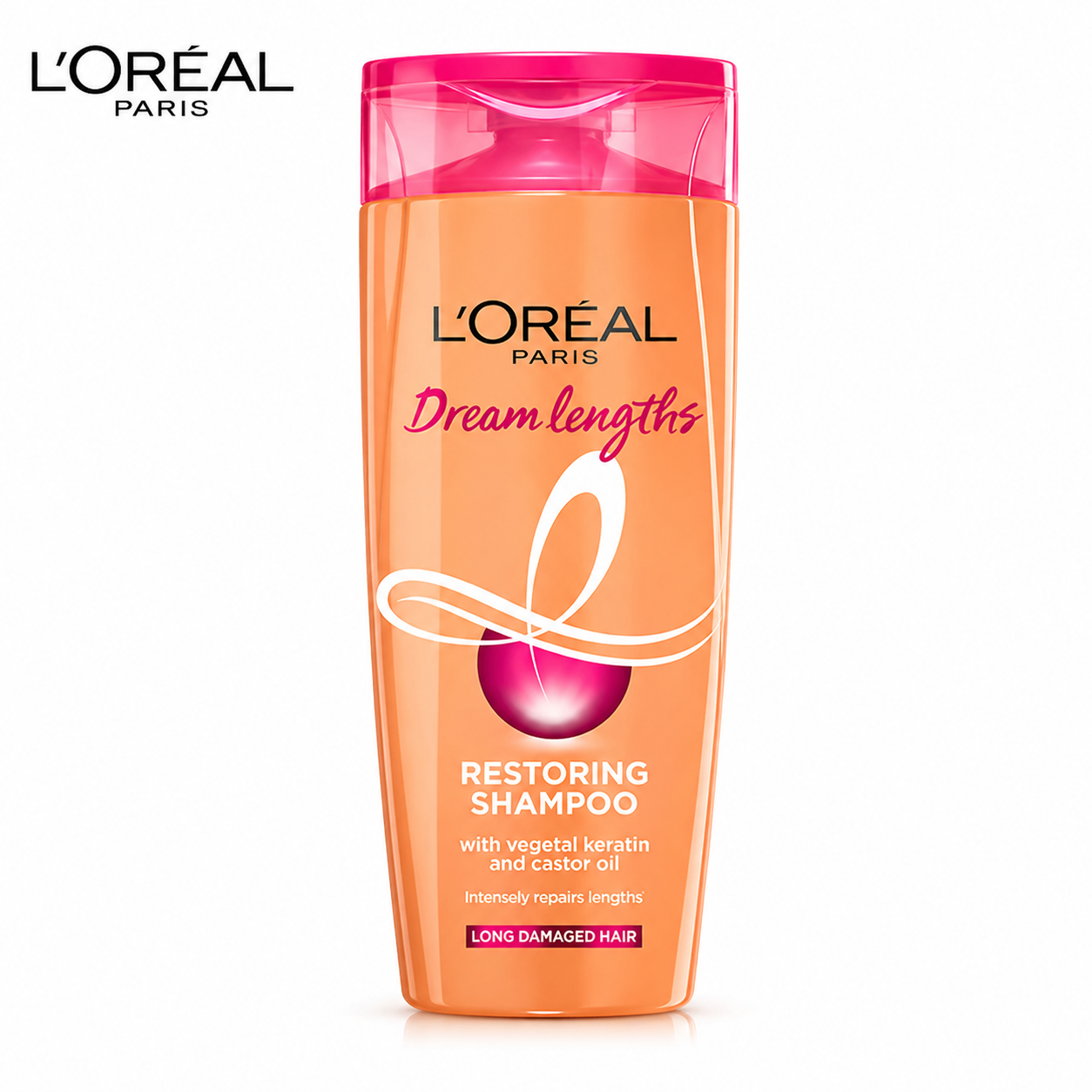 L`Oréal Paris Dream Lengths Restoring Shampoo 180ML | Repairs Split Ends & Strengthens Long Hair | Keratin & Castor Oil Shampoo for Smooth, Healthy Hair