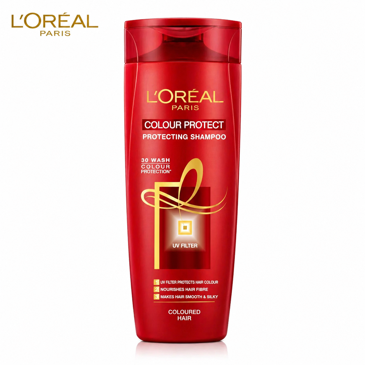 L`Oréal Paris Colour Protect Shampoo 180ML | UV Filter Color Protection for Dyed Hair | Long Lasting Shine & Smoothness for Coloured Hair