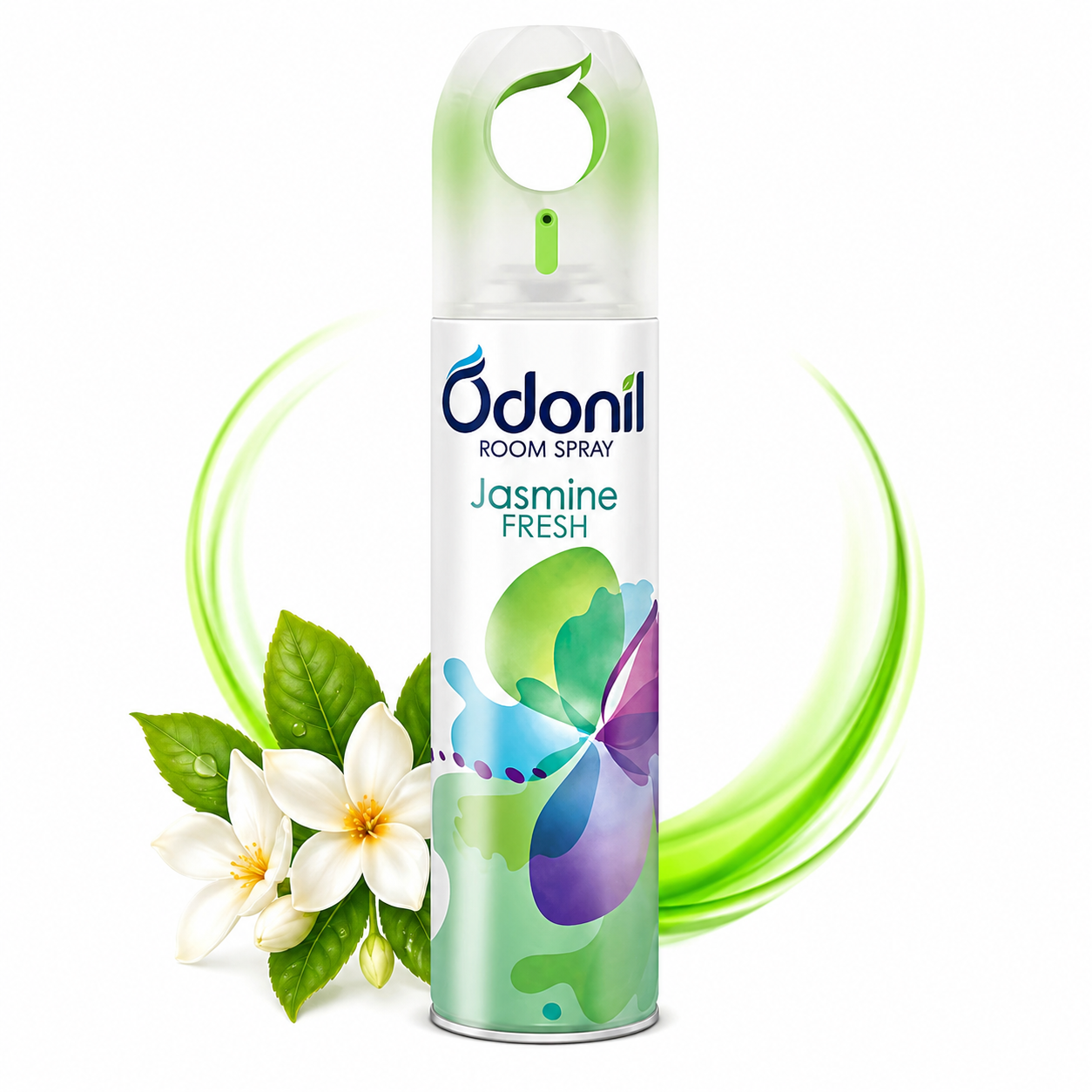 ODONIL Jasmine Fresh Room Spray 220ML | Long Lasting Air Freshener for Home, Office & Bathroom | Instant Odor Removal & Natural Floral Fragrance