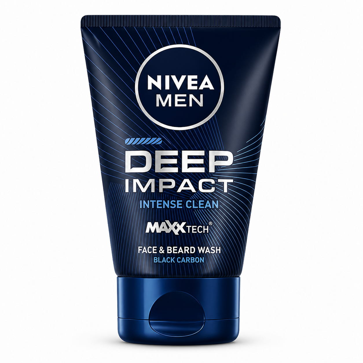 Nivea Men Deep Impact Face Wash 100ml | Black Carbon Deep Clean & Oil Control | Cooling Freshness Face & Beard Cleanser