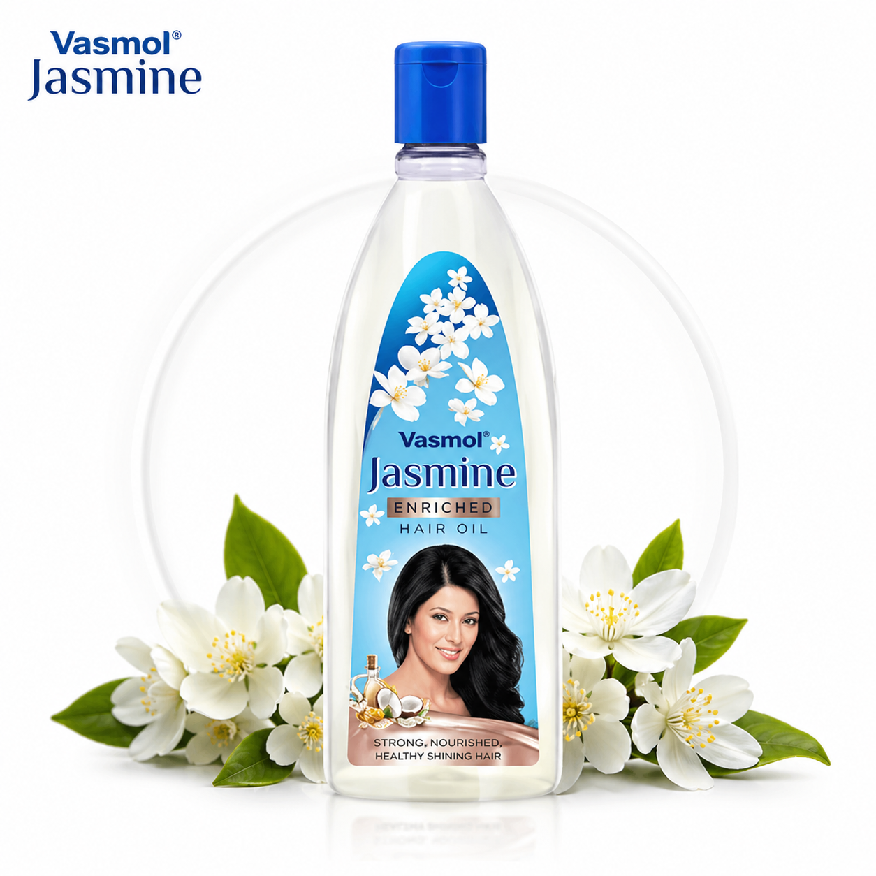 Vasmol Jasmine Hair Oil 90ml | Nourishing Hair Oil for Strong, Smooth & Shiny Hair | Enriched with Jasmine Extracts | Daily Hair Care for Men & Women