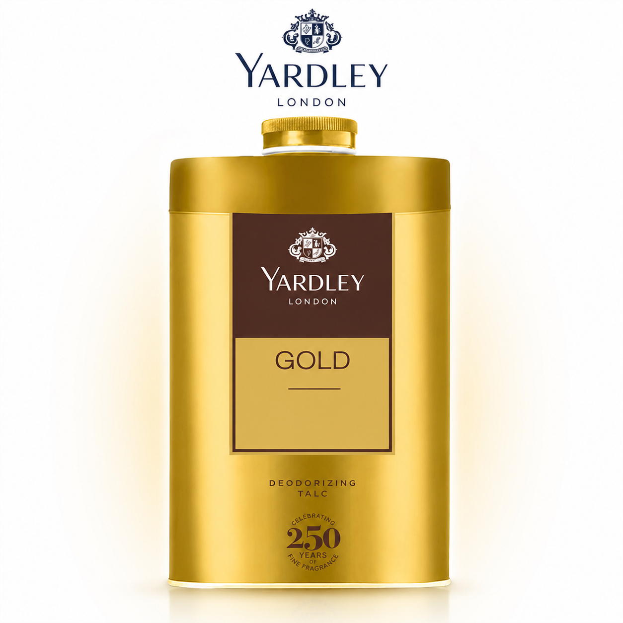 Yardley London Gold Talc 250g | Long-Lasting Freshness & Deodorizing Protection | Premium Signature Fragrance Body Powder for Men