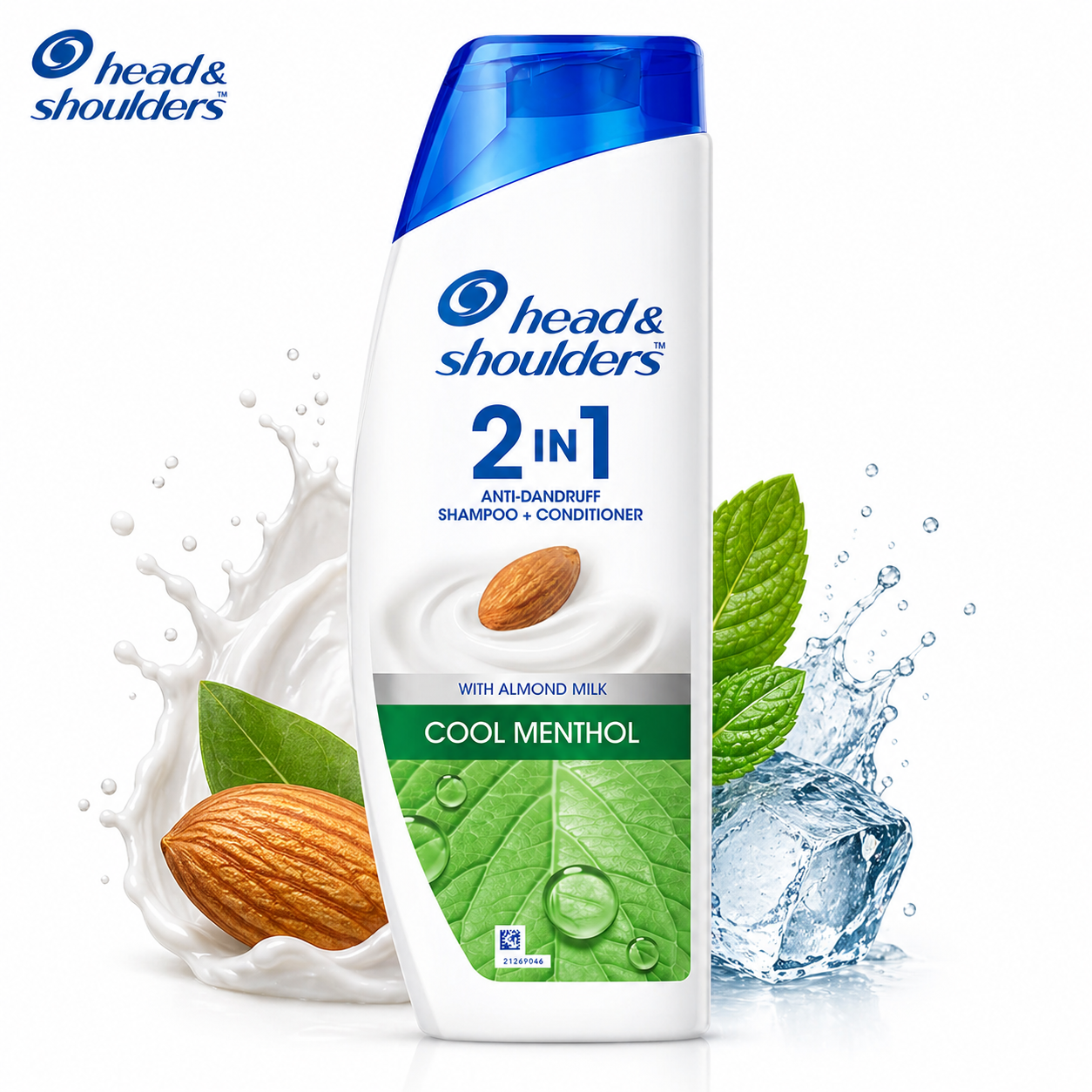 Head & Shoulders 2in1 Cool Menthol Shampoo 72ml | Anti-Dandruff Shampoo + Conditioner | Refreshing Scalp Care & Daily Hair Nourishment