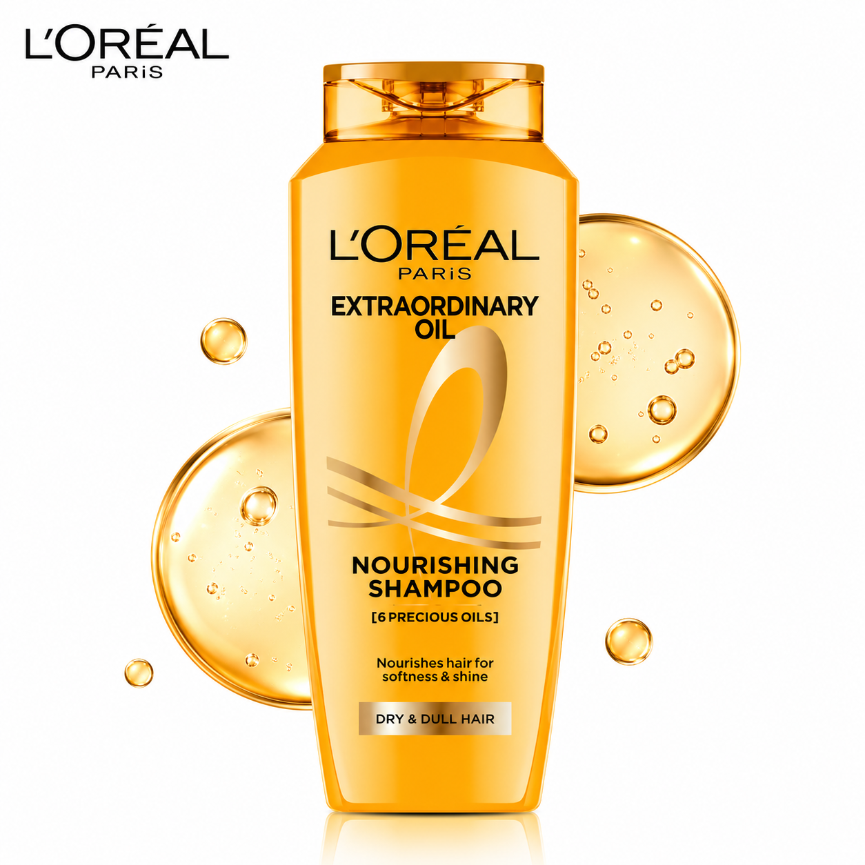 L’Oréal Paris Extraordinary Oil Nourishing Shampoo 180ml | Deep Nourishment & Shine | 6 Precious Oils for Dry & Dull Hair