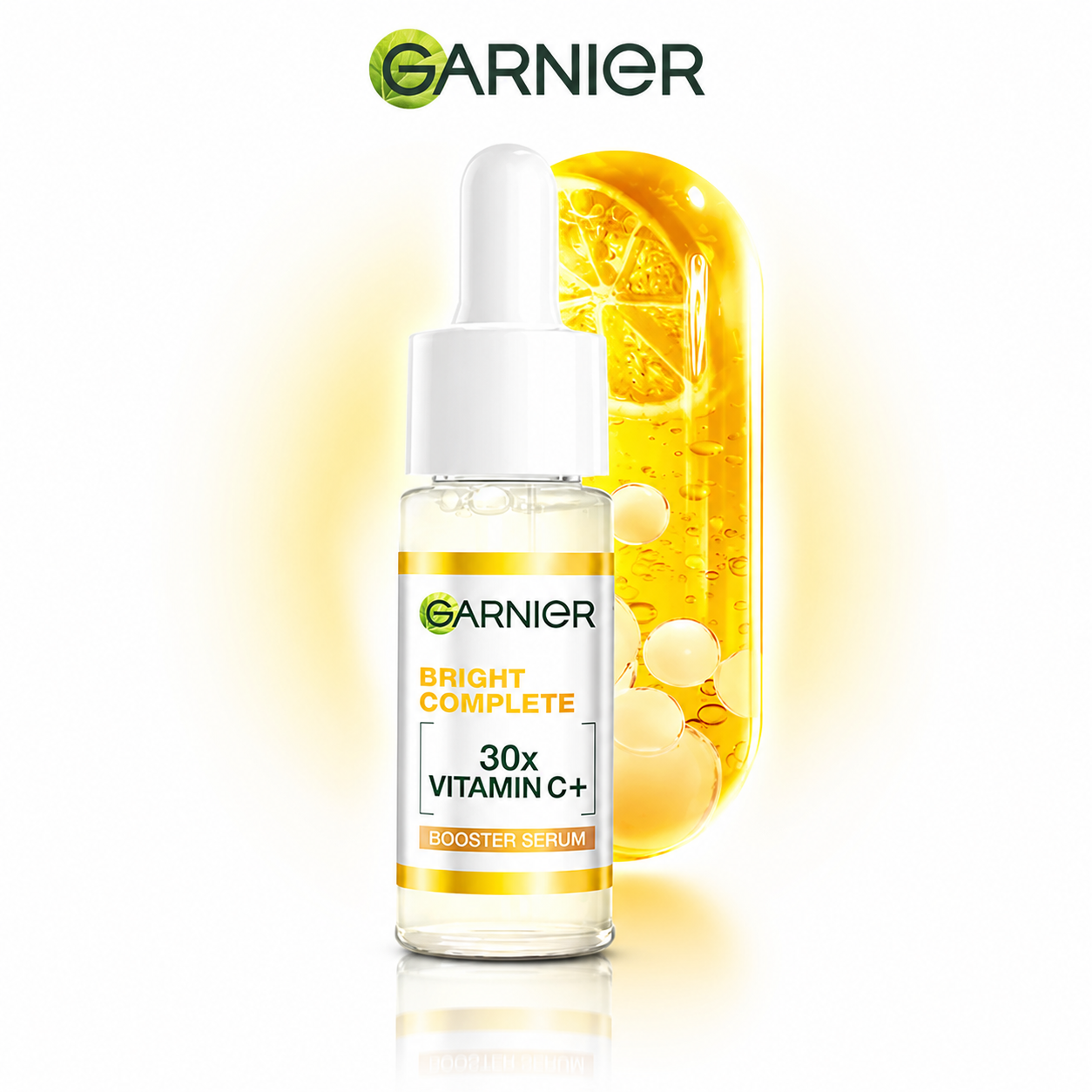 Garnier Bright Complete 30x Vitamin C Booster Serum 15ml | Dark Spot Reduction & Skin Brightening | Lightweight Glow Serum for All Skin Types