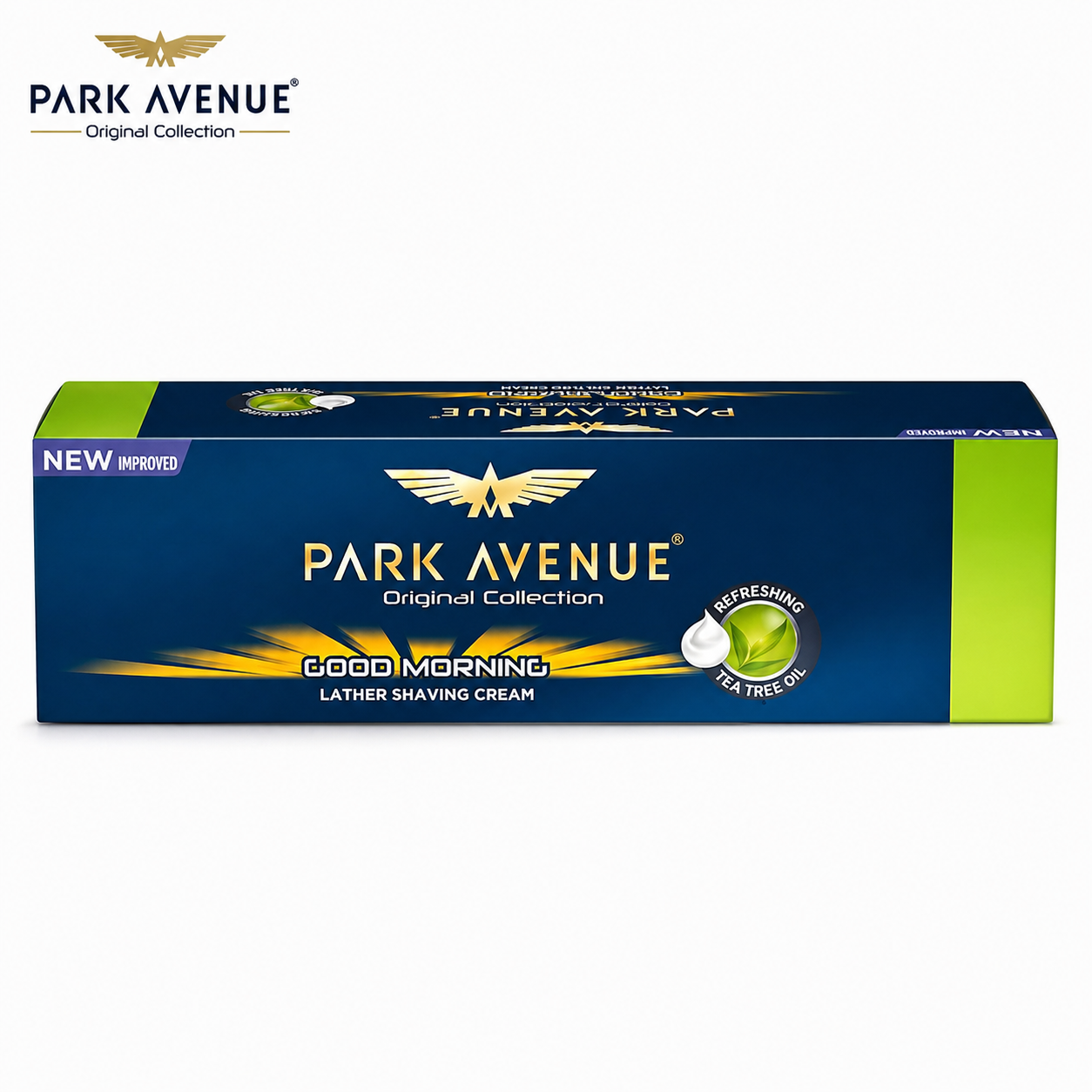 Park Avenue Good Morning Shaving Cream 84g | Rich Lather with Tea Tree Oil – Smooth Shave & Razor Protection for Men