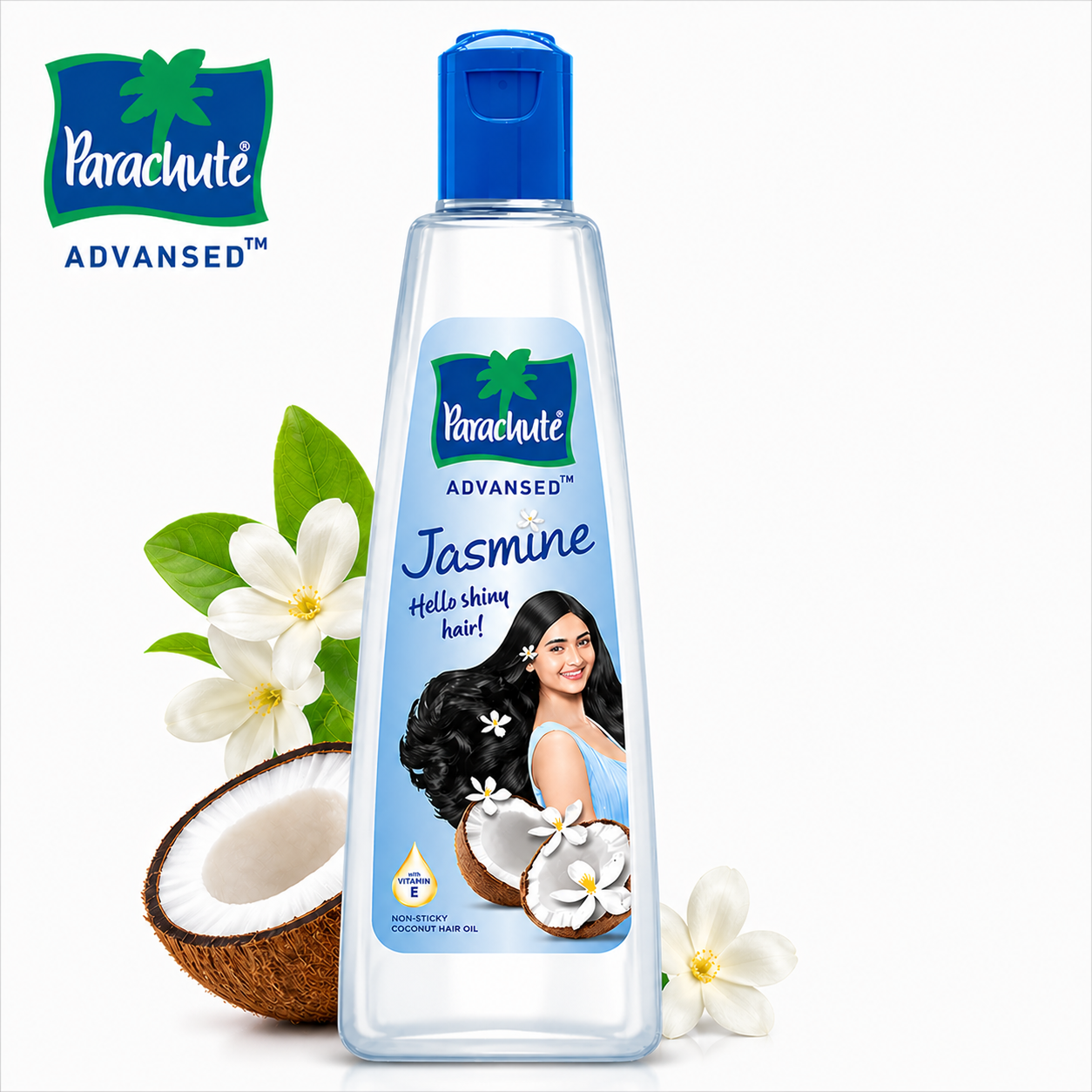 Parachute Advanced Jasmine Hair Oil 90ml | Coconut Oil with Vitamin E – Deep Nourishment, Stronger Hair & Natural Shine