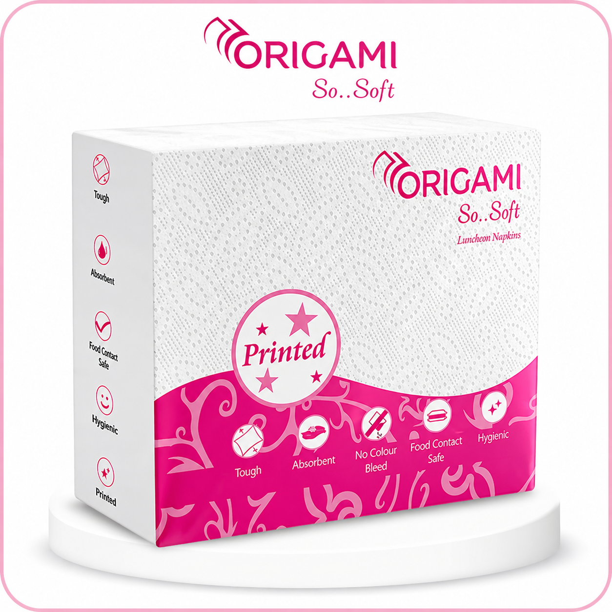Origami So Soft Luncheon Napkins 50 Sheets | Ultra Soft & Highly Absorbent Tissue | Food Safe Disposable Napkins for Home, Parties & Office