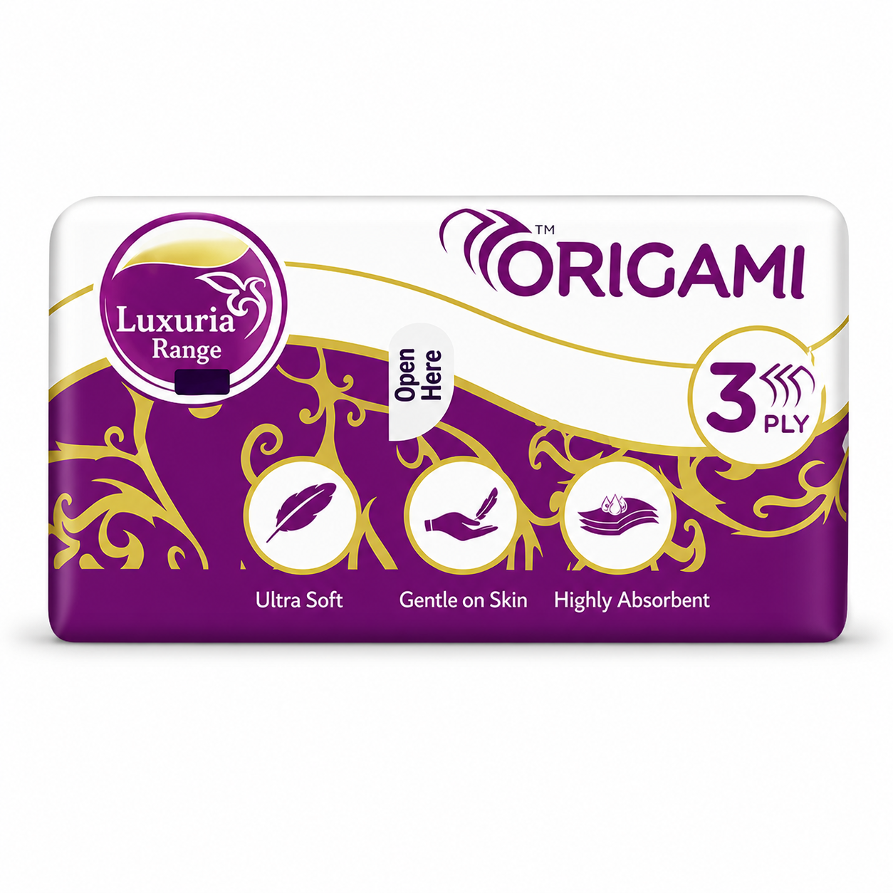 Origami Luxuria Range Tissues 10 Pieces | Ultra Soft 3 Ply Facial Tissues for Daily Use, Kids & Travel | Gentle, Hygienic & Highly Absorbent