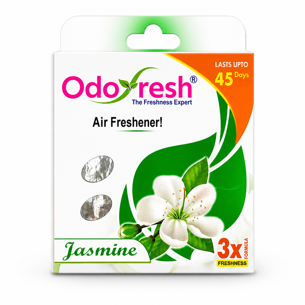 Odofresh Jasmine Air Freshener 50G | Long Lasting Room Fragrance & Odor Eliminator for Home, Car, Bathroom & Wardrobe