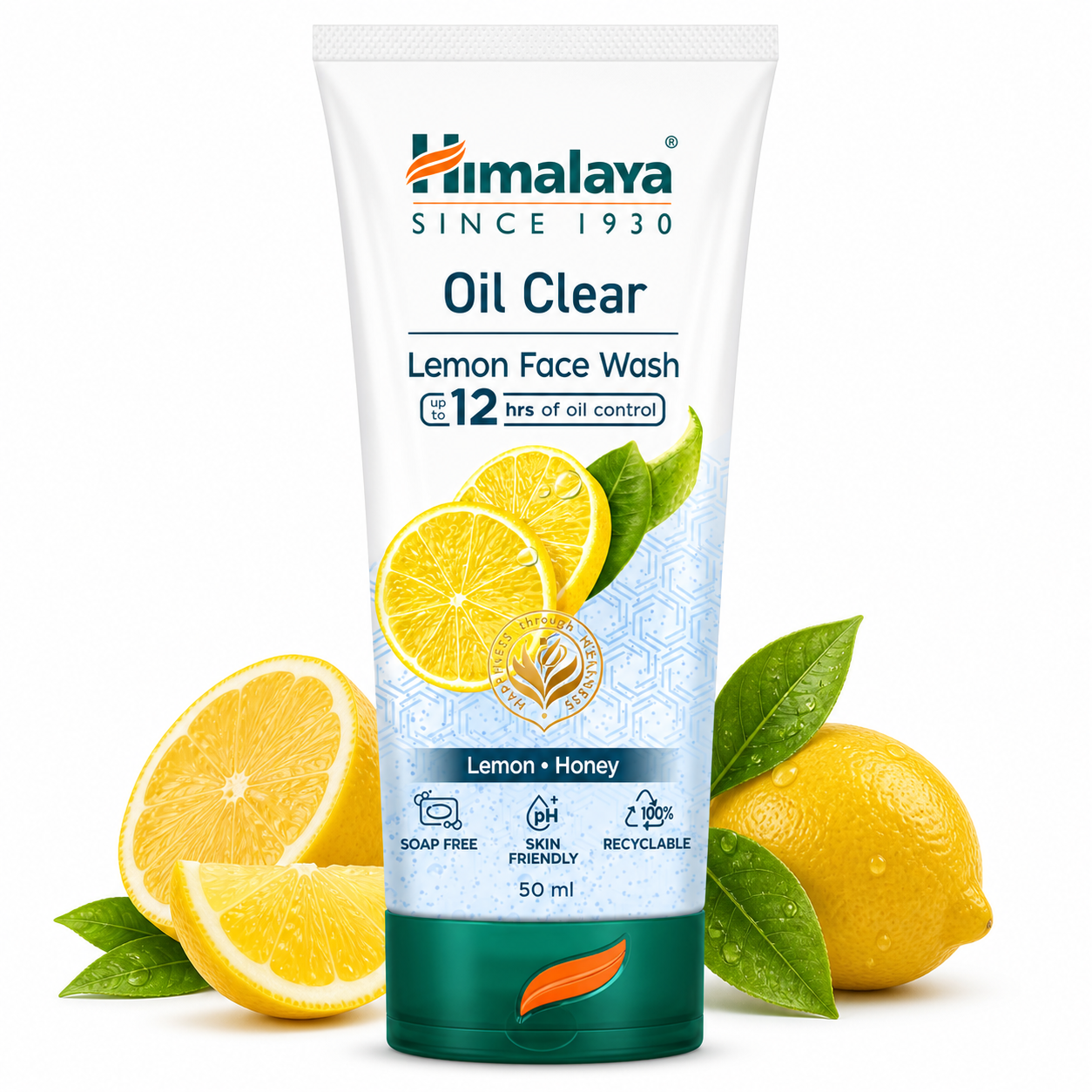 Himalaya Oil Clear Lemon Face Wash 50ml | Up to 12Hr Oil Control & Deep Cleansing | Fresh Glow Face Cleanser for Oily & Combination Skin
