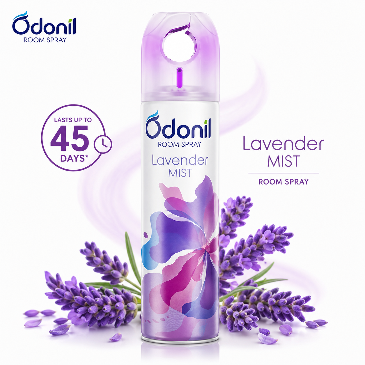 Odofresh Lavender Mist Room Spray 220ml | Long Lasting Freshness, Odour Eliminator & Relaxing Aroma for Home, Office & Car