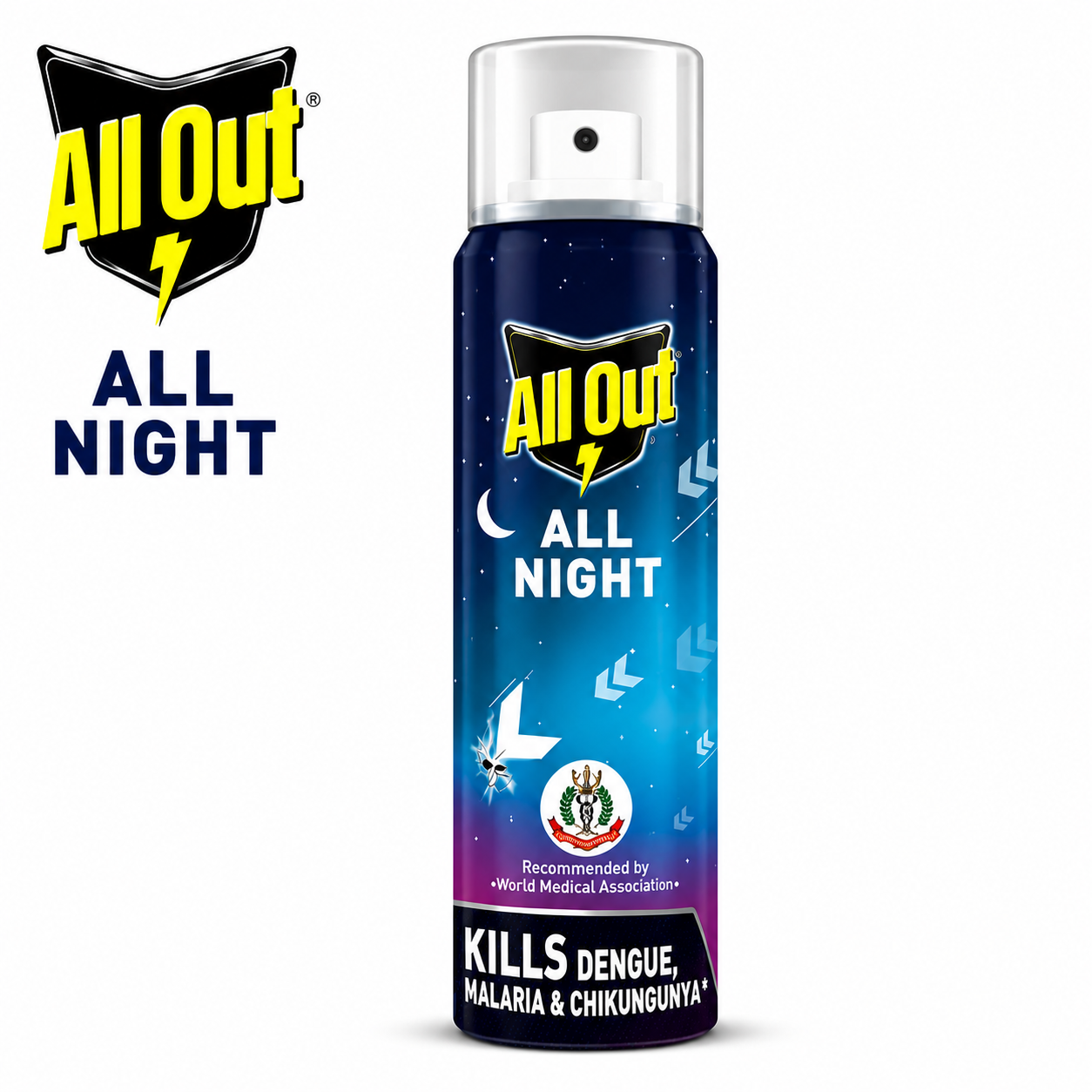 All Out All Night Mosquito Repellent Spray 30ml | Kills Dengue, Malaria & Chikungunya Mosquitoes | Long-Lasting Night Protection