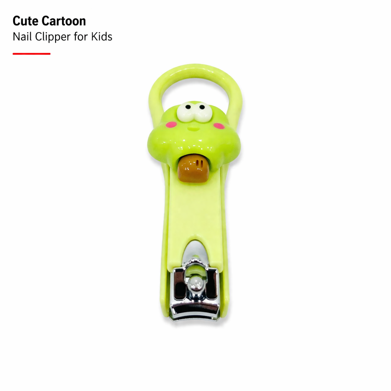 Cute Cartoon Nail Clipper for Kids | Safe Baby Nail Cutter with Easy Grip Handle & Precision Blades | Child-Friendly Grooming Tool (Green)