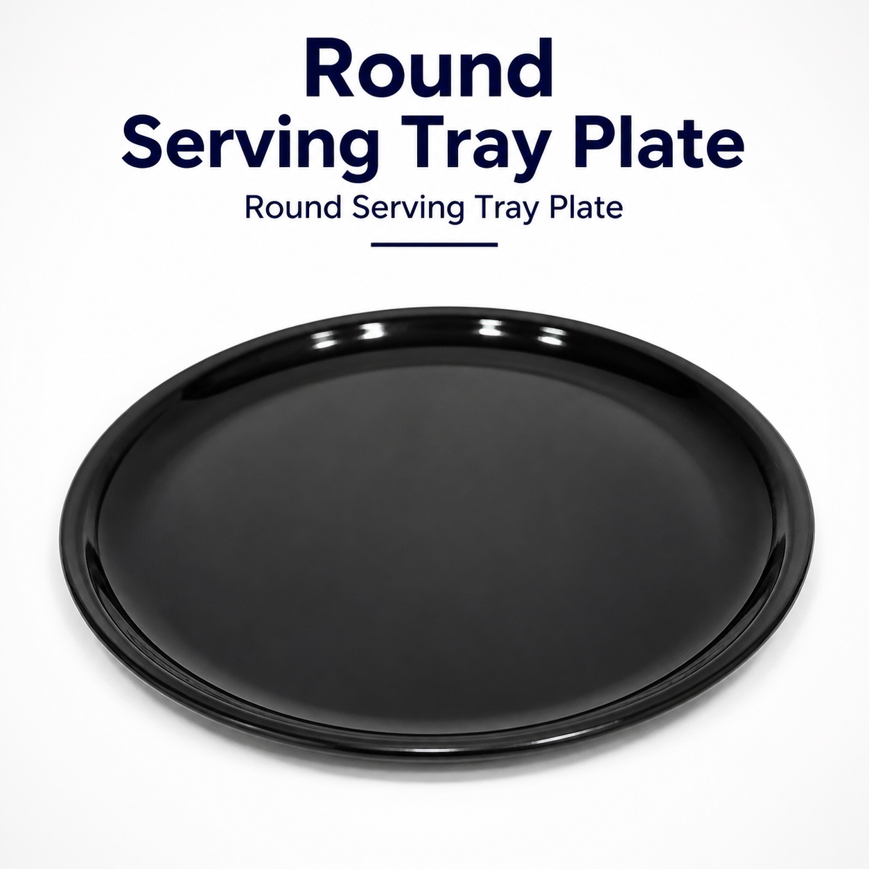 Round Serving Tray Plate | Multipurpose Durable Plastic Food Tray – Lightweight Stylish Serving Plate for Kitchen, Dining, Snacks & Drinks