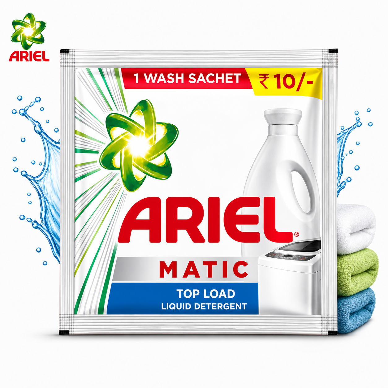 Ariel Matic Top Load Liquid Detergent 50ml | Deep Stain Removal & Brilliant Clean – For Top Load Washing Machines & Everyday Laundry