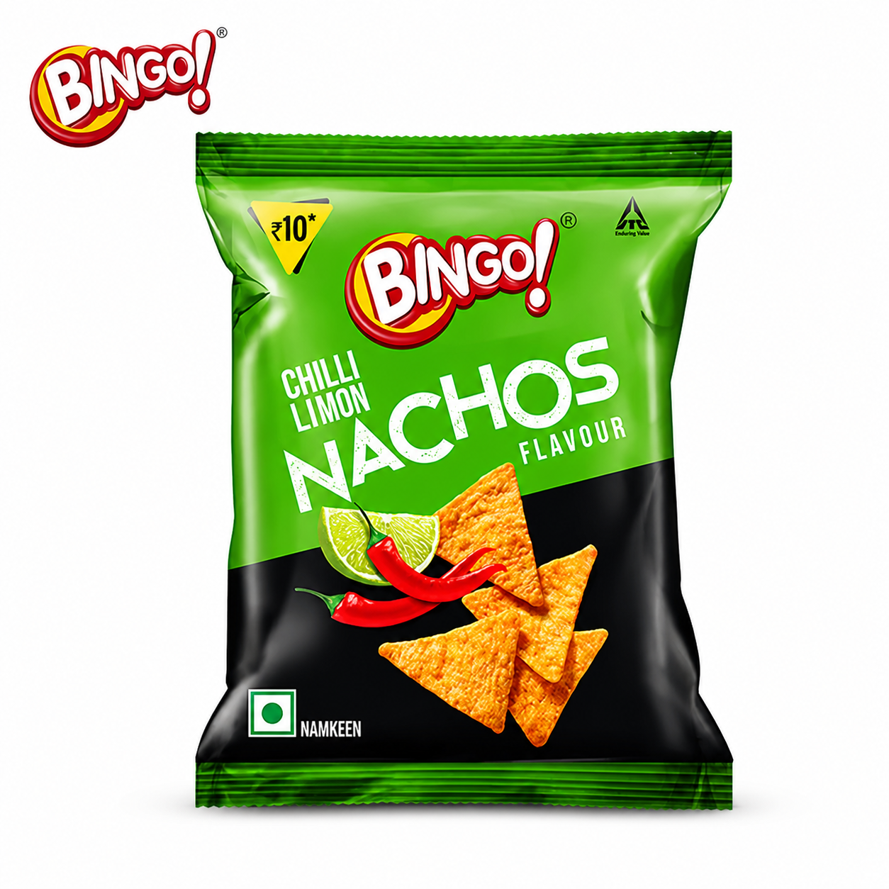 Bingo Nachos Chilli Limon 23G | Zesty Spicy Corn Chips – Crunchy Tangy Snack for Parties, Movies & On-the-Go