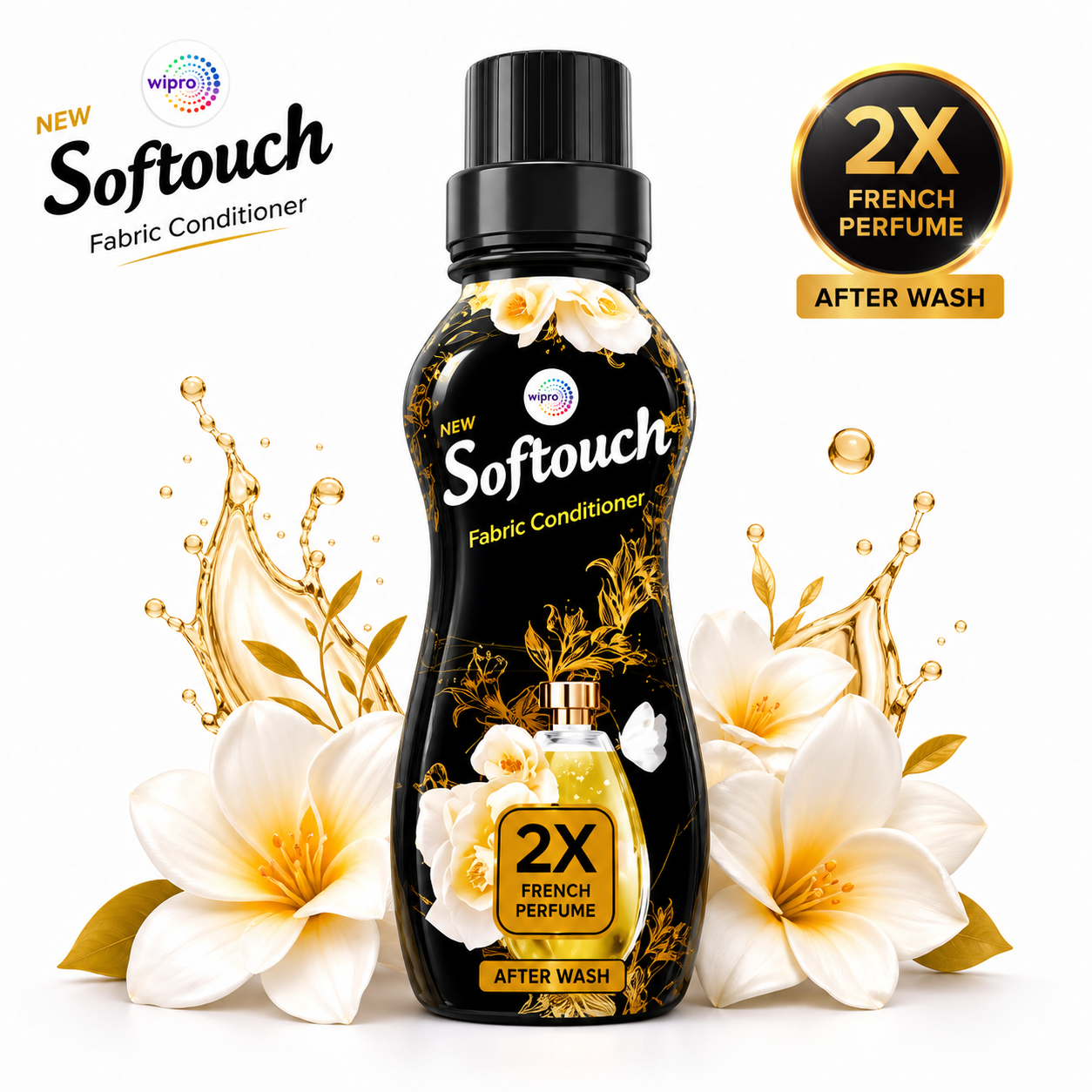 Softouch Fabric Conditioner French 210ml | 2X Long Lasting Perfume & Ultra Soft Clothes – Premium Fabric Care for Home Laundry