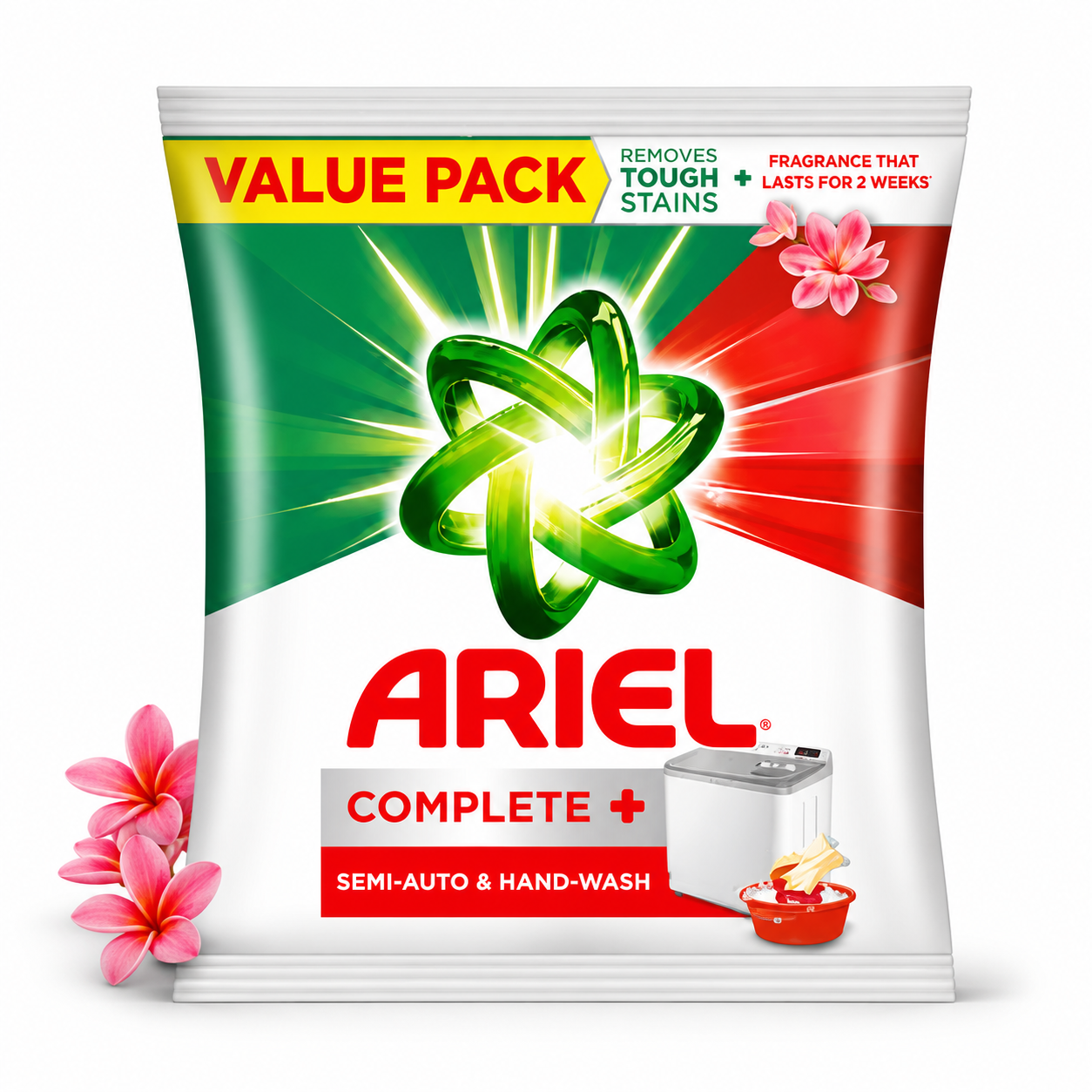 Ariel Complete+ Detergent Powder 500g | Deep Clean Stain Removal & Long Lasting Freshness – For Hand Wash & Semi Automatic Machines