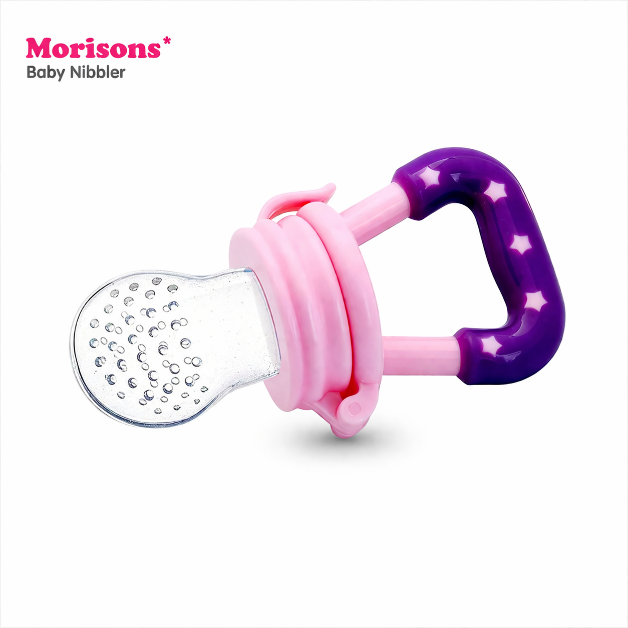 Morisons Baby Nibbler | Silicone Fruit Feeder for Teething Relief & First Foods – Safe, BPA-Free Infant Feeding Tool (6M+)