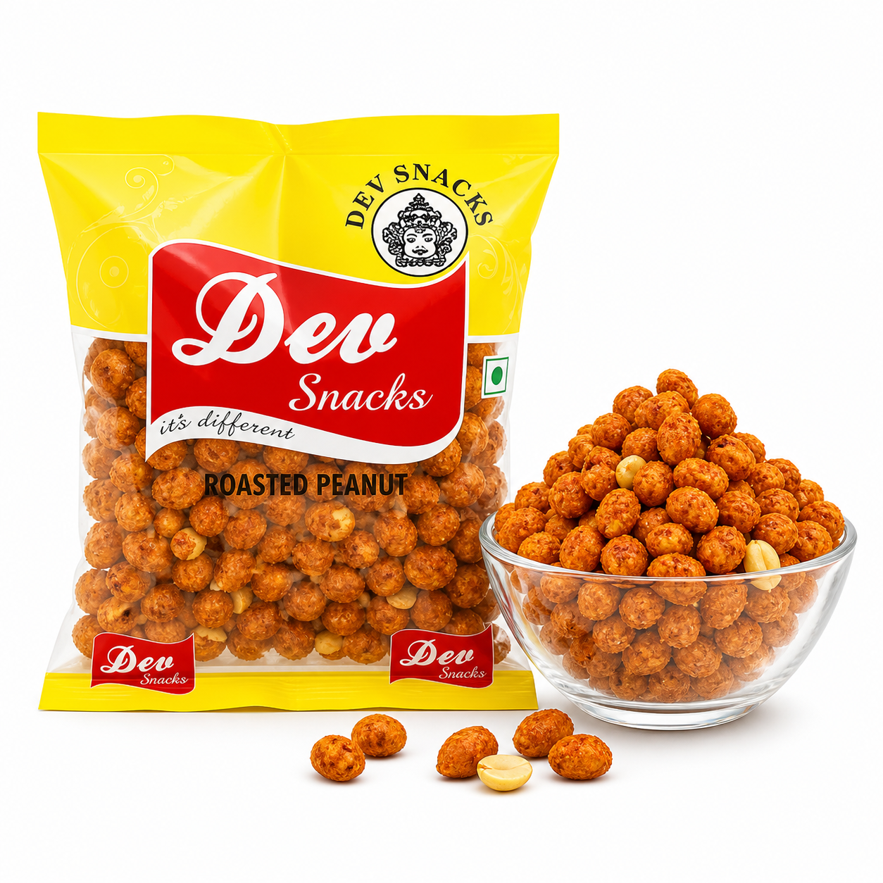 Dev Masala Peanut 150G | Spicy Roasted Peanuts High Protein Snack – Crunchy Healthy Namkeen for Tea Time, Travel & Party Munching