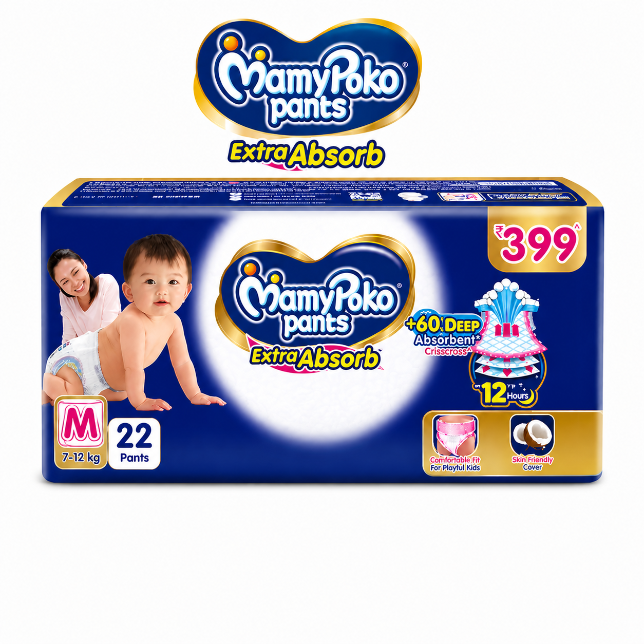 Mamypoko Pants Extra Absorb Baby Diapers M-22