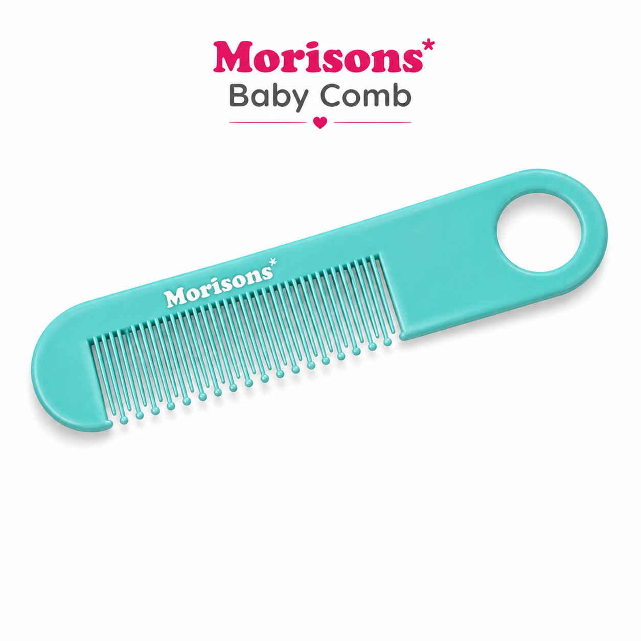 Morisons Baby Comb – Gentle & Safe Hair Comb for Infants | Soft Rounded Teeth, Tangle-Free Grooming | Lightweight Daily Use Comb for Babies